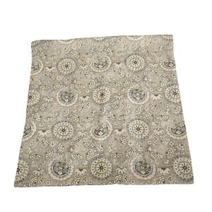 POTTERY BARN Green Ivory Floral Medallion Pillow Sham 17"x17" Palampore NWOT